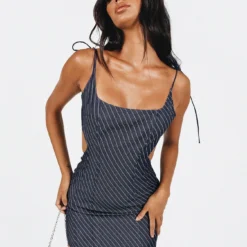 Diez Mini Dress Denim Stripe