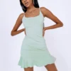 Princess Polly Kiribati Mini Dress Sage
