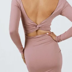 Princess Polly Maroy Long Sleeve Mini Dress Mauve