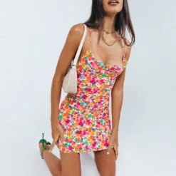Princess Polly Celena Mini Dress Rainbow Floral