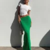 Princess Polly Belle Knit Maxi Skirt Apple Green