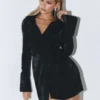 Princess Polly Diddam Long Sleeve Mini Dress Black