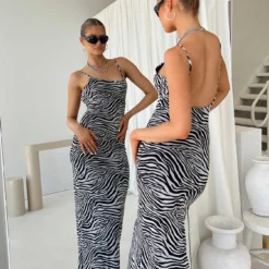 Princess Polly Knox Maxi Dress Zebra
