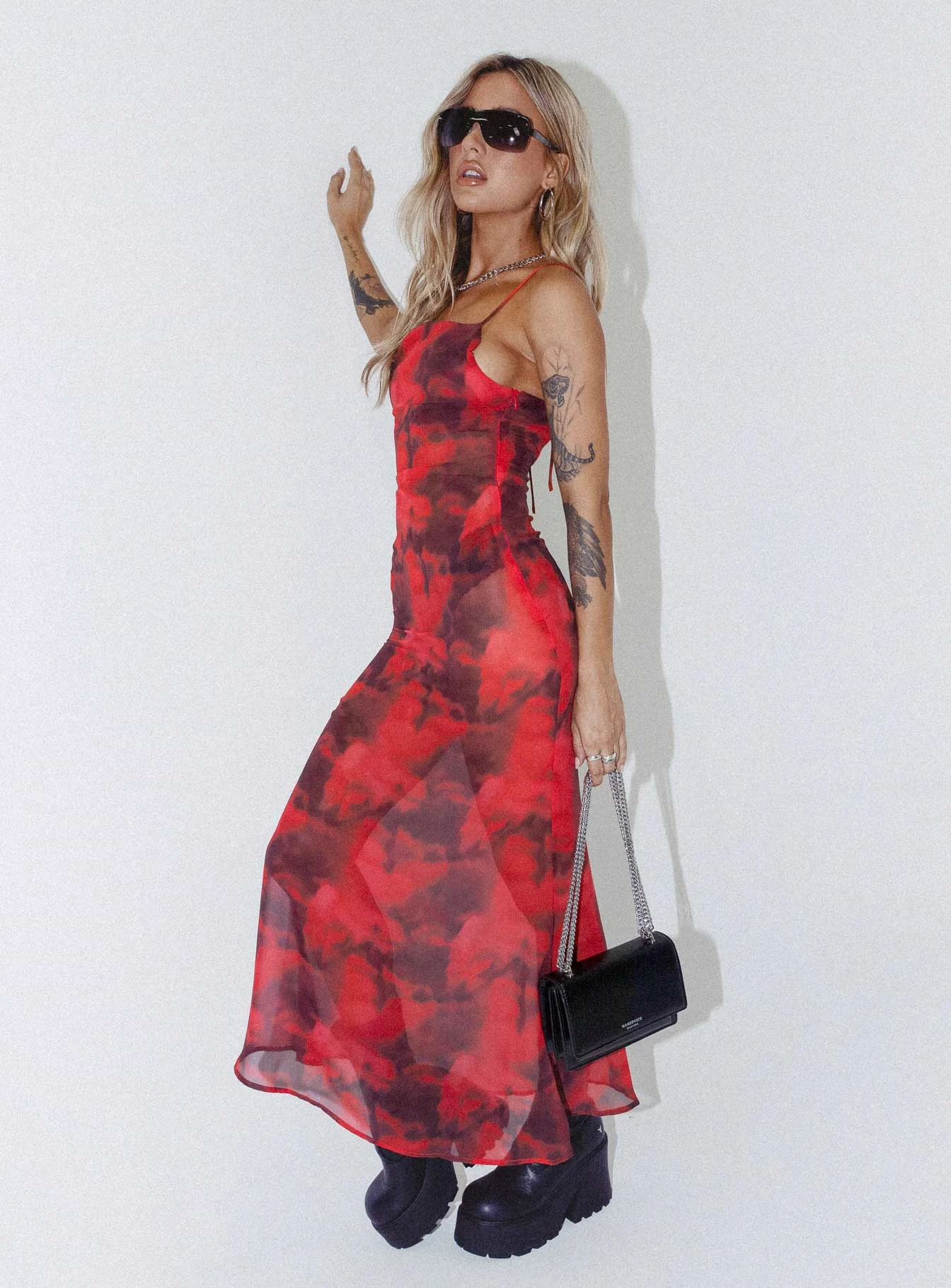 Princess Polly Coralie Maxi Dress Red Floral