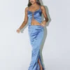 Princess Polly Brianne Maxi Skirt Blue