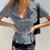 Princess Polly Steyer Top Grey