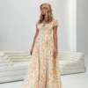 Princess Polly Masuda Maxi Dress Yellow Floral