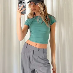 Princess Polly Lex Top Green