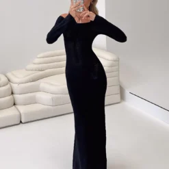 Devyn Off The Shoulder Maxi Dress Black