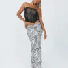 Princess Polly Ziggy Maxi Skirt Black / White