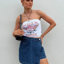 Princess Polly Edwina Skort Dark Wash Denim