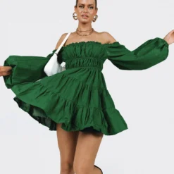 Princess Polly Ceara Long Sleeve Mini Dress Green