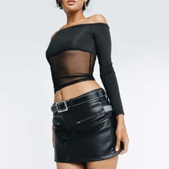 Bazley Faux Leather Mini Skirt