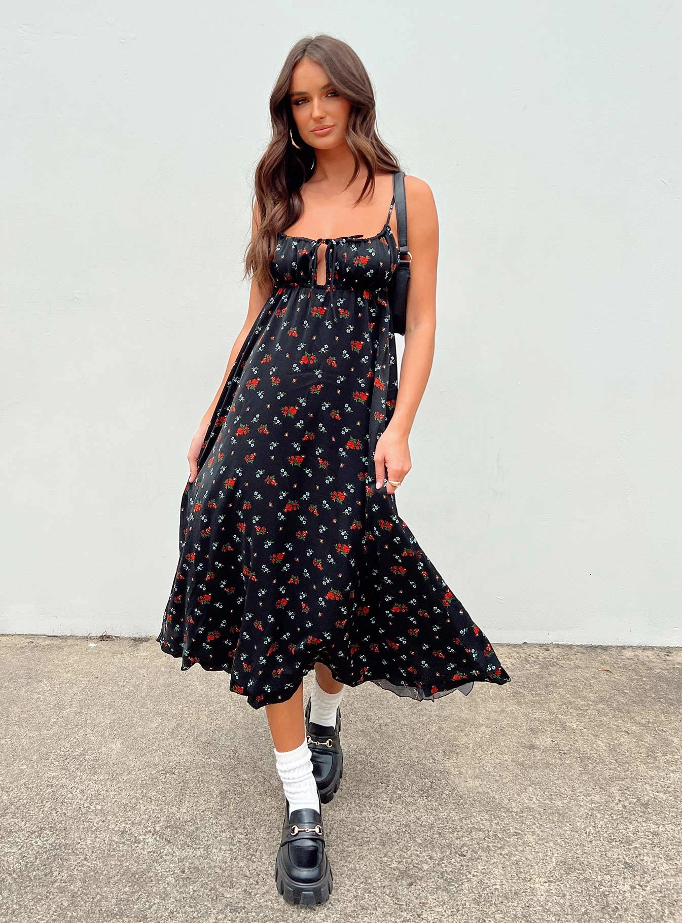 Princess Polly Empress Of Love Maxi Dress Black Floral