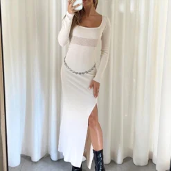 Barallen Long Sleeve Maxi Beige