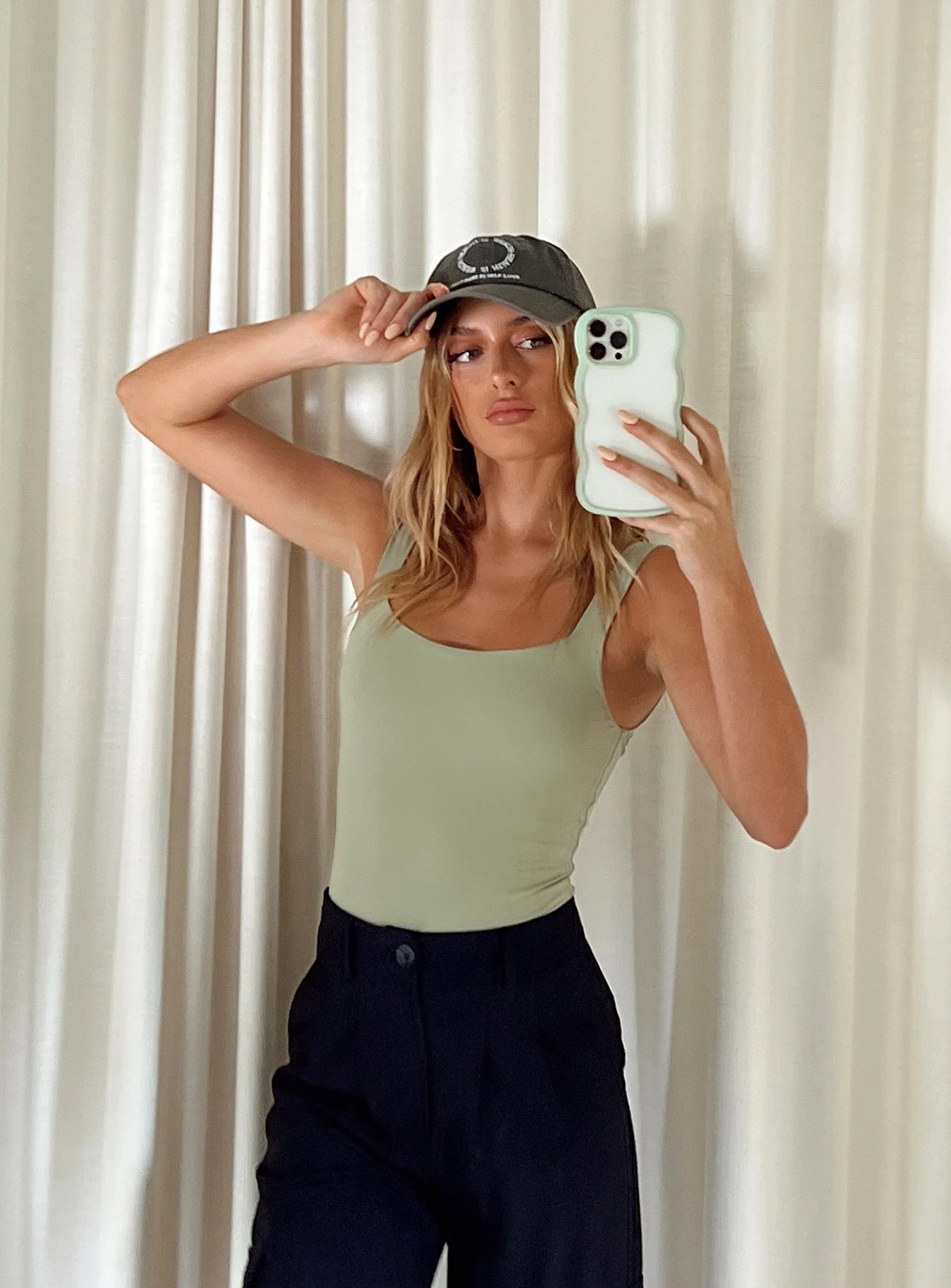 Cressbrook Square Neck Bodysuit Sage