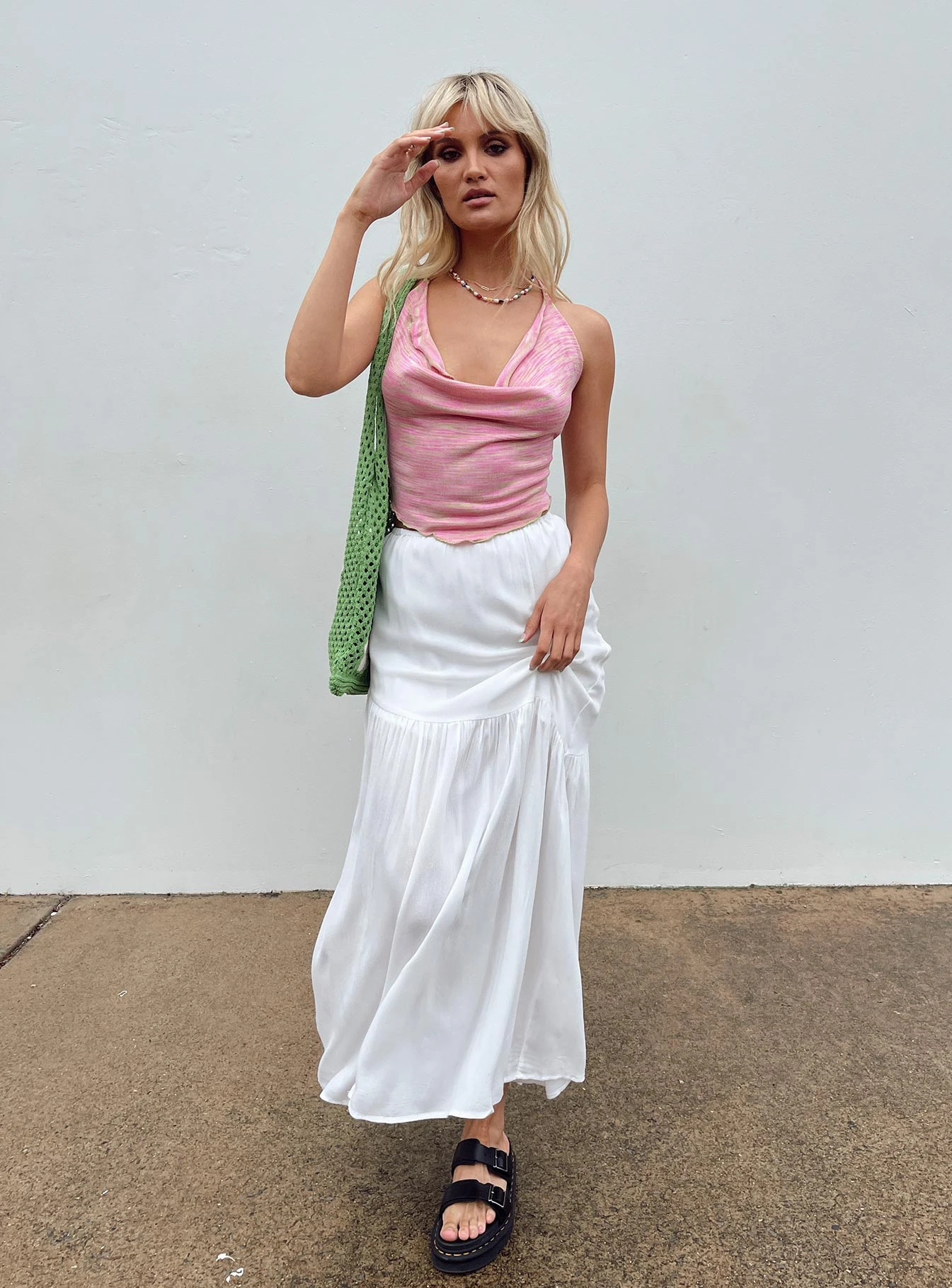 Princess Polly Chels Asymmetric Maxi Skirt White - Image 2