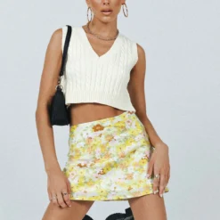 Princess Polly Sloane Mini Skirt Yellow