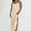 Arness Maxi Dress Yellow Floral Curve