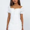 Princess Polly White Rose Mini Dress White