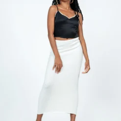 Princess Polly The Samma Midi Skirt White