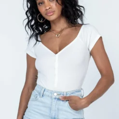 Princess Polly Wayne Bodysuit White