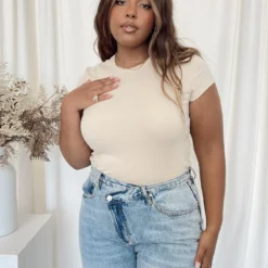 Harlea Bodysuit Beige Curve