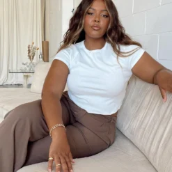 Celsey Top White Curve