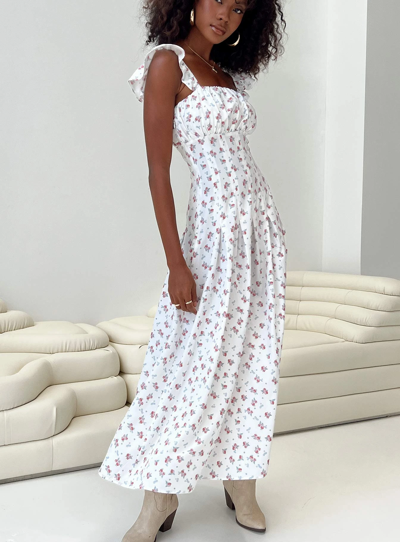 Princess Polly Alver Maxi Dress White Floral