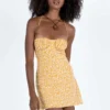 Princess Polly Acer Mini Dress Yellow Floral