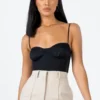 Princess Polly Sudol Bodysuit Black