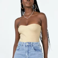 Aston Strapless Bodysuit Cream