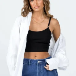 Princess Polly Clevedon Top Black