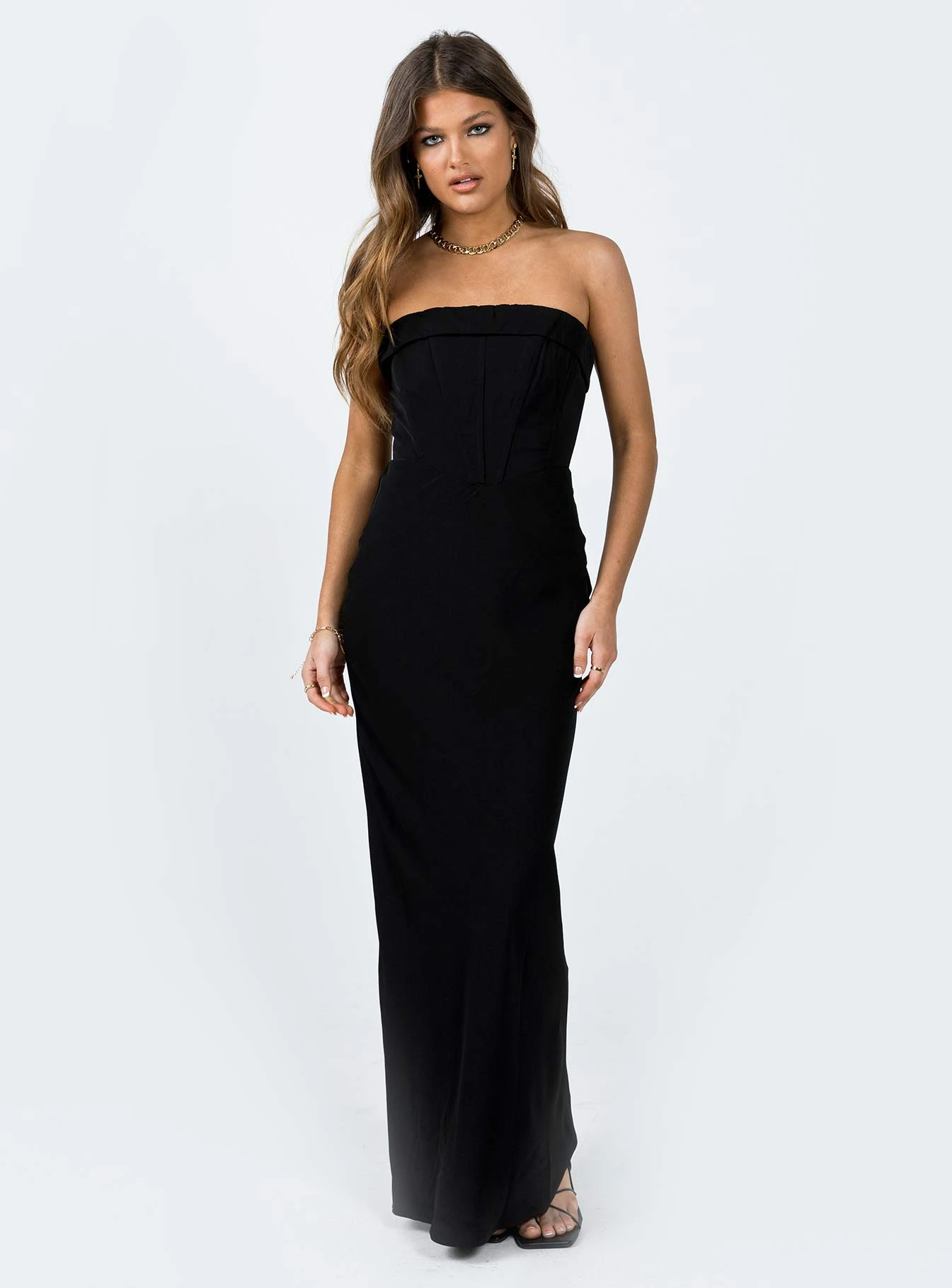 Princess Polly Lana Maxi Dress Black