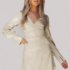 Princess Polly Deliah Mini Dress Champagne