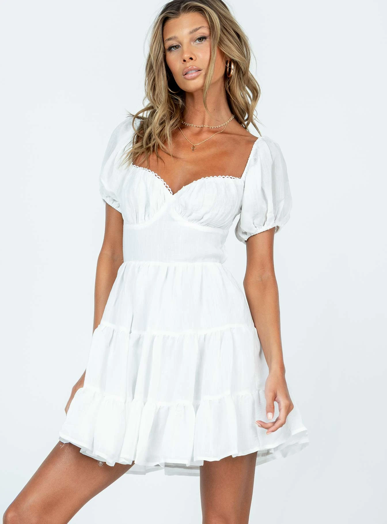 Princess Polly Danny Mini Dress White - Image 2