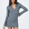 Grecia Knit Mini Dress Grey