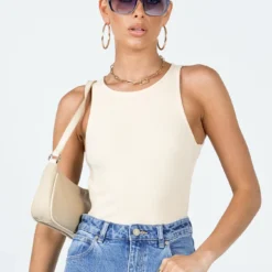 Organic Cotton Lelo Bodysuit Beige