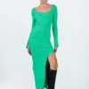 Princess Polly Herald Long Sleeve Midi Dress Sage