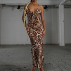 JGR & STN Martine Maxi Dress Black / Brown