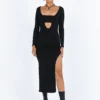 Marple Cut Out Maxi Dress Black