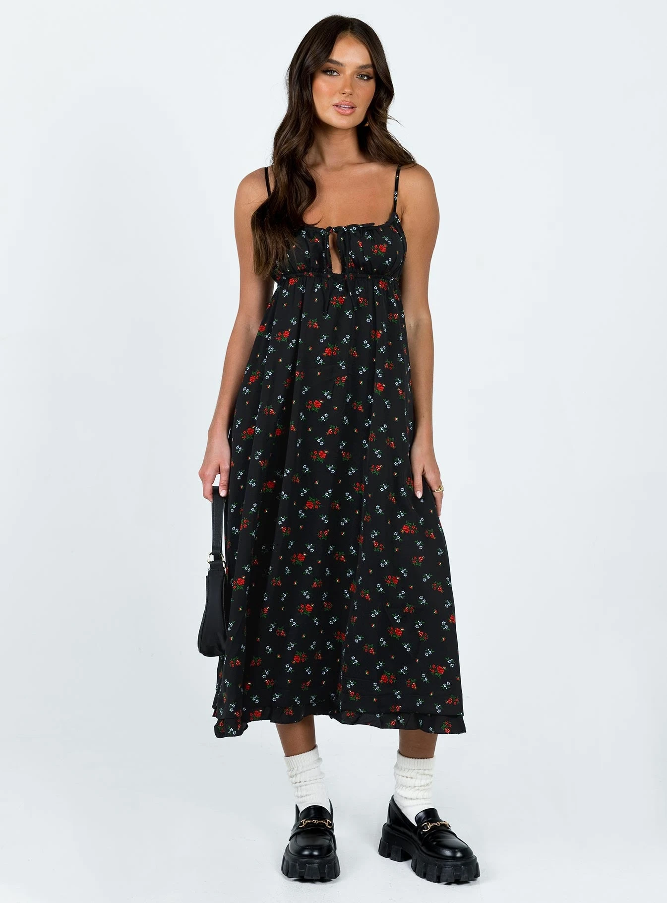 Princess Polly Empress Of Love Maxi Dress Black Floral - Image 2