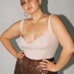 Kloye Bodysuit Beige Curve