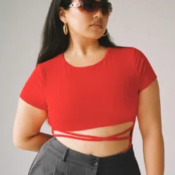 Nicola Bodysuit Red Curve