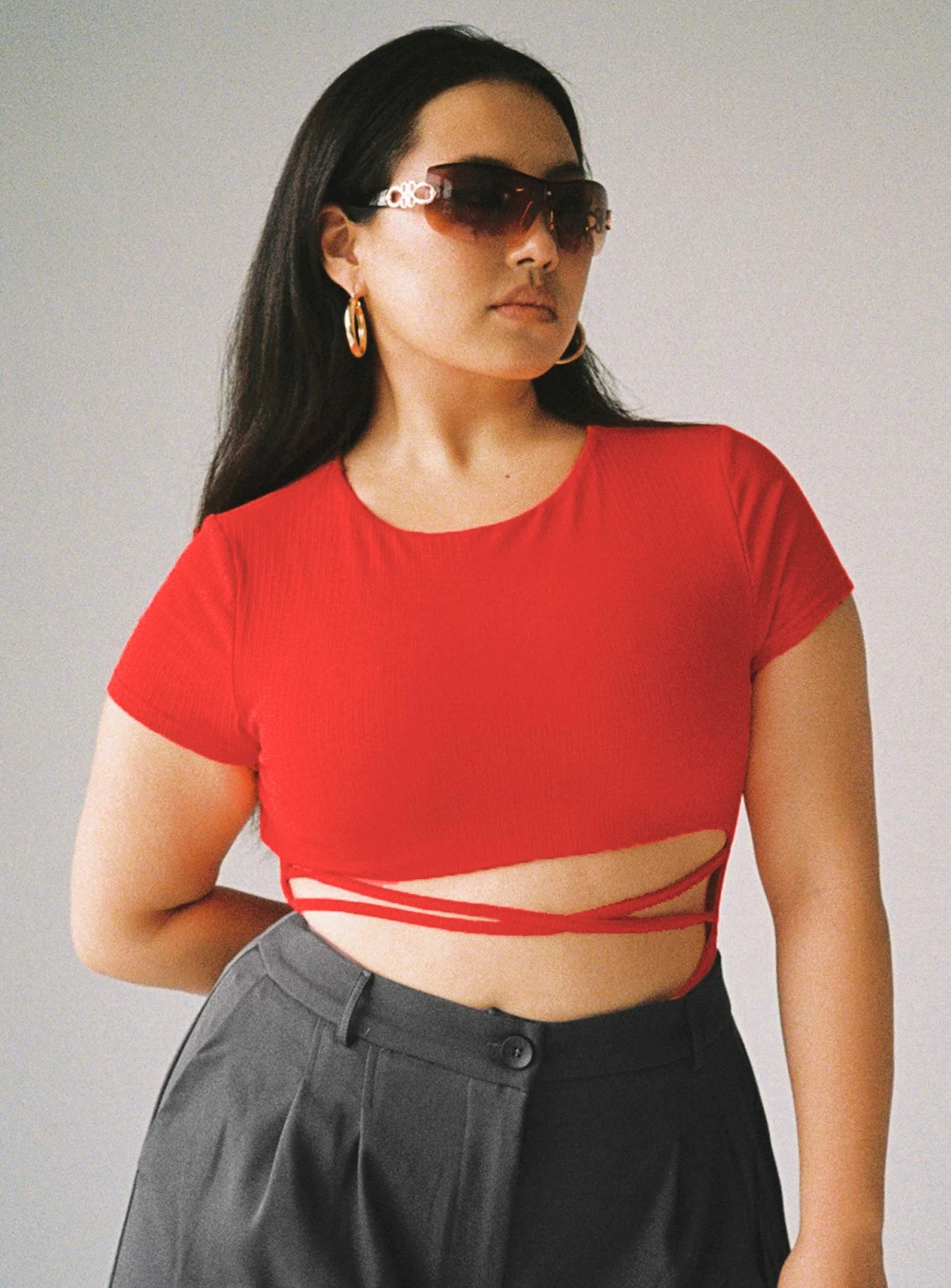 Nicola Bodysuit Red Curve