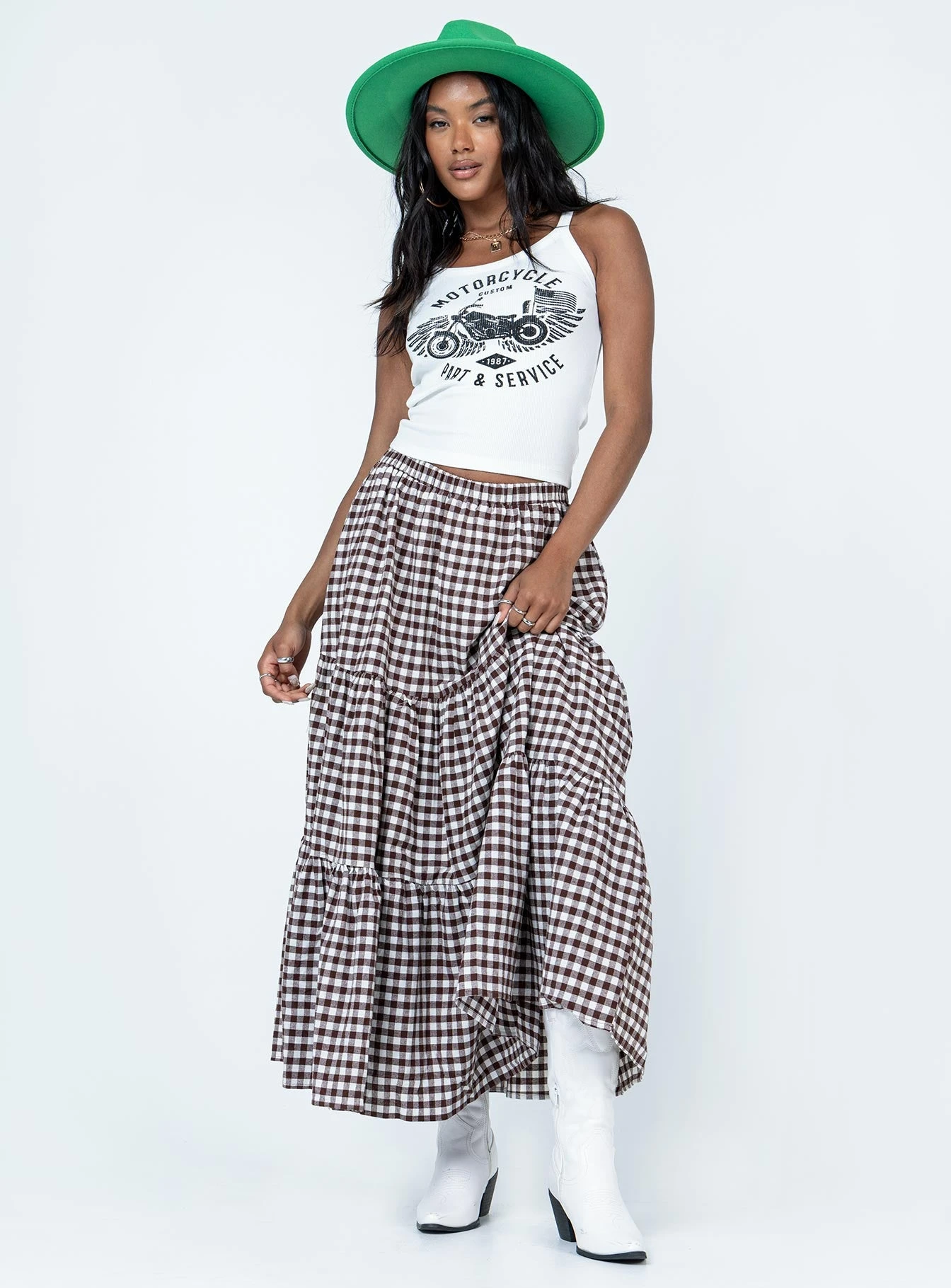 Princess Polly Hale Midi Skirt Brown