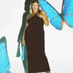 Princess Polly Aligned Maxi Dress Black