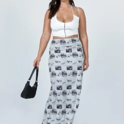 Princess Polly Modern Love Maxi Skirt Black / White