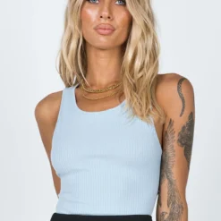 Princess Polly Atticus Bodysuit Blue