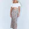Princess Polly Kody Maxi Skirt Brown Floral